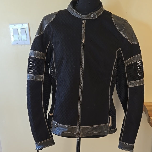 Harely DAVIDSON, Women's Black Triple Vent Riding Jacket , Med, Guc - Picture 1 of 10